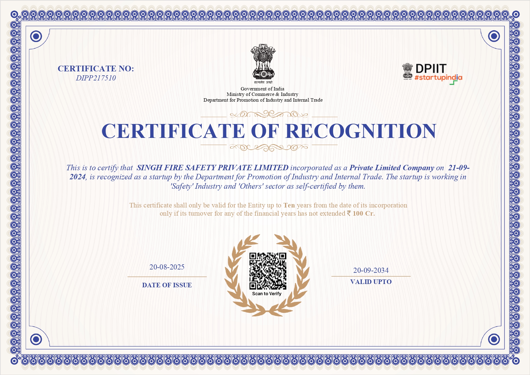 Startup Certificate Singh Fire_page-0001